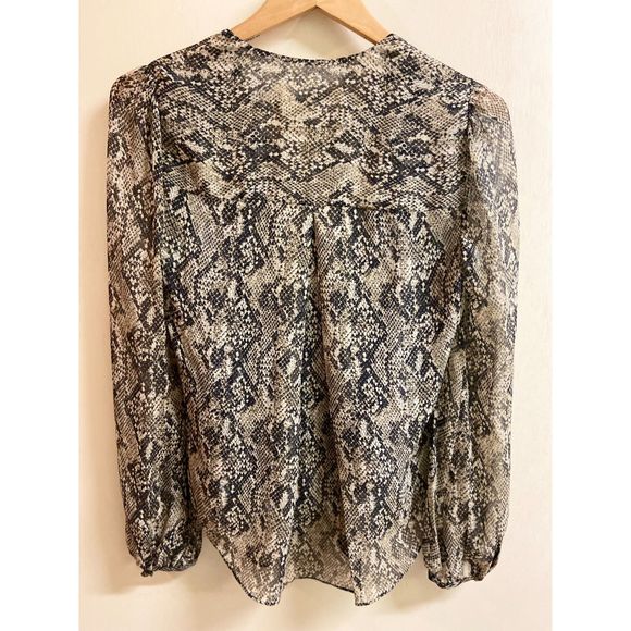 Veronica Beard Lowell Snake Print Silk Blouse - Picture 8 of 13